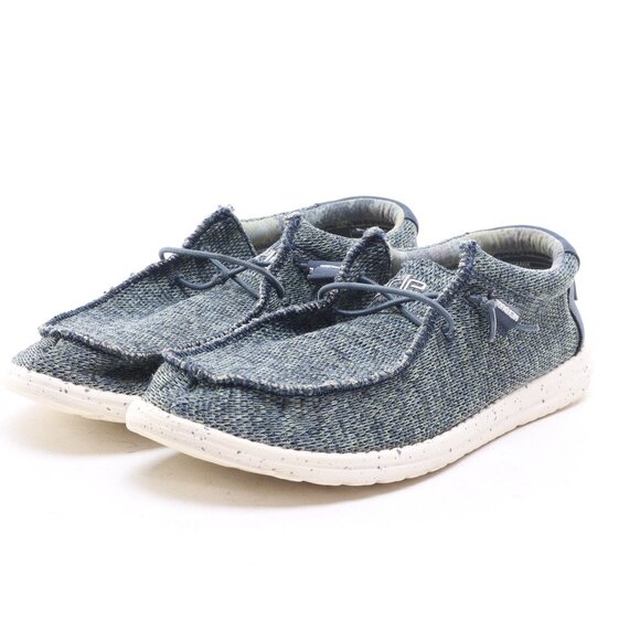 Hey Dude Textile Wally Sox Aqua Loafers & Slip-Ons Men 9 Blue/White - Picture 6 of 17